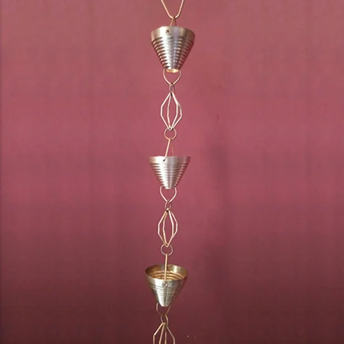 Copper cup rain chain